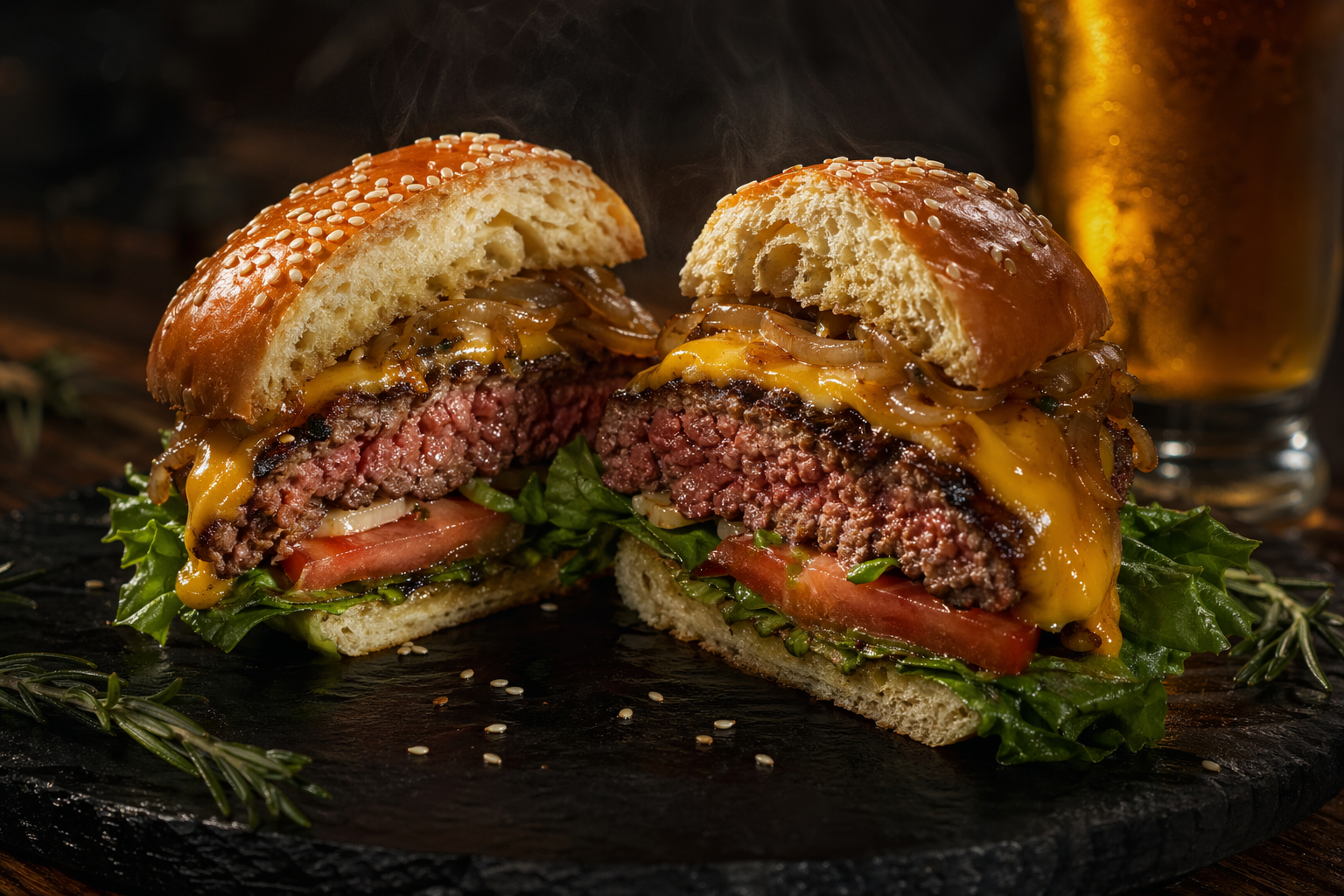 Photorealistic gourmet burger packshot generated with GPT-Image 2